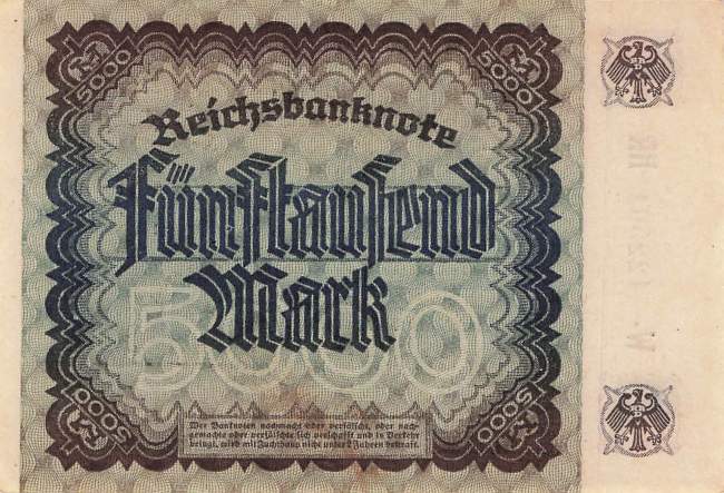 5000 Mark  ro.80a HR 1922